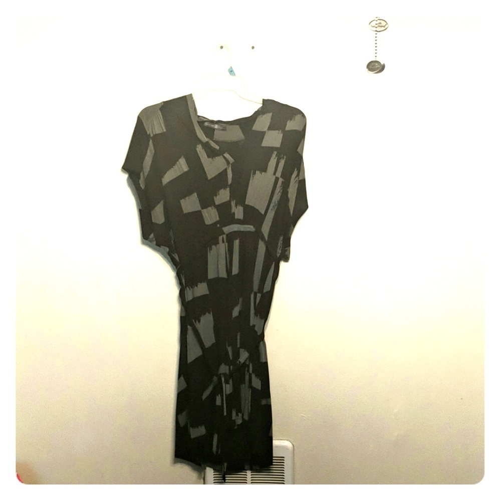 Black and green dress